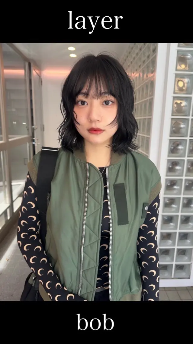 ショート ボブレイヤー ボブ レイヤーカット カット ヘアカラー トリートメント ボブ/似合わせ レイヤーcocomoのヘアスタイル