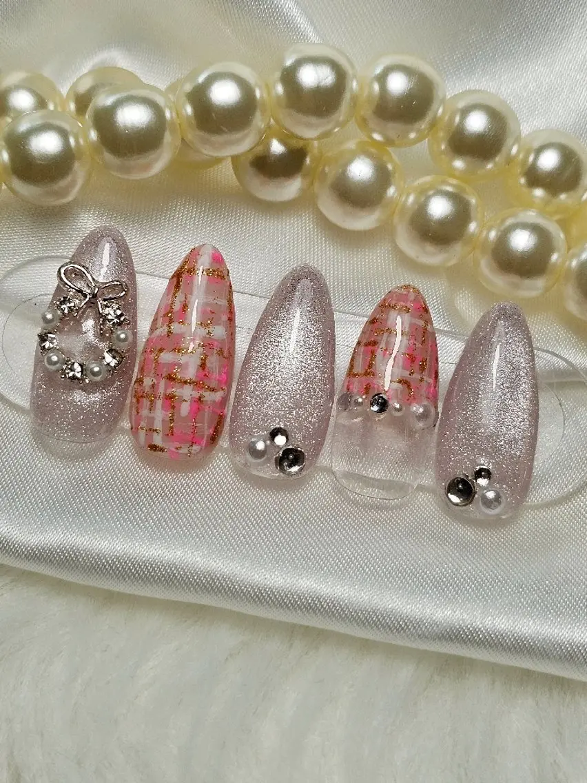 ネイル ジェルネイル マグネットネイル ツイードネイル Ra: Nail   라: 네일のネイルデザイン