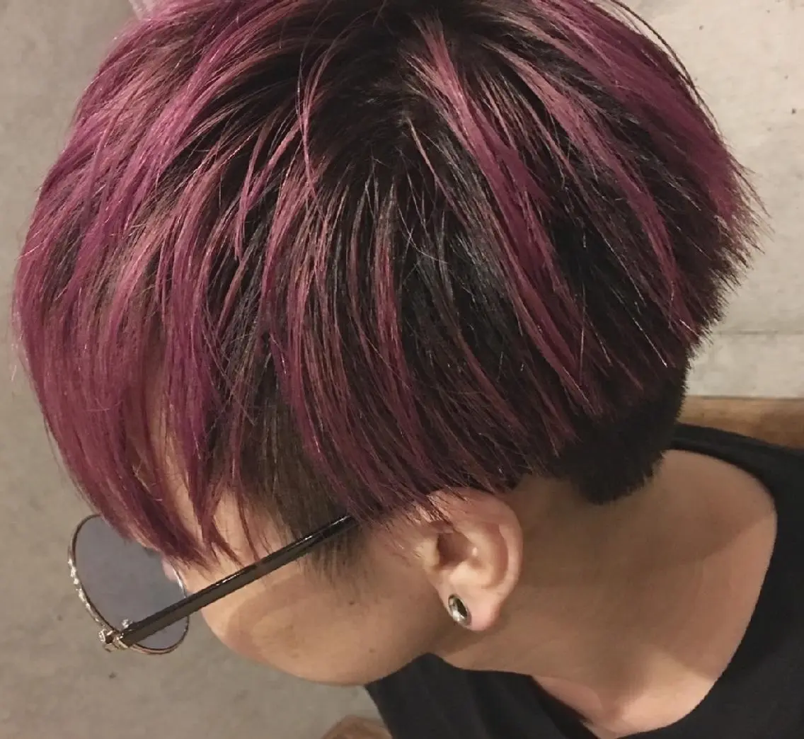 ショート メンズ カラー カット ヘアカラー 小田川 竜也のヘアスタイル