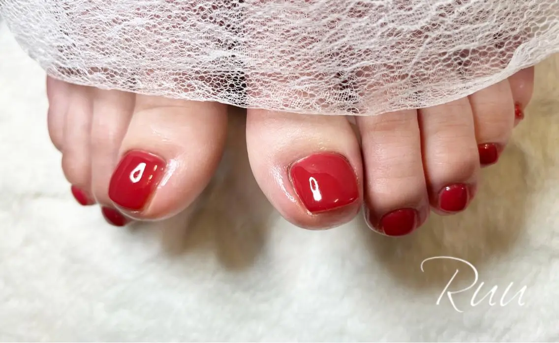 ネイル アートネイル フットネイル フレンチネイル キラキラネイル 韓国ネイル フットネイル Nail salon Ruuのネイルデザイン