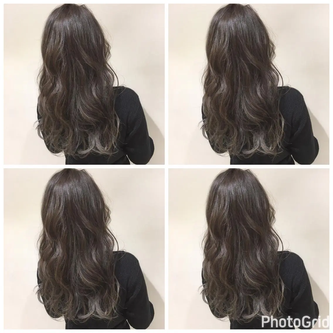 ロング カラー グレージュ ハイライトカラー ハイライト Rubik's江坂 ルービックえさかのヘアスタイル