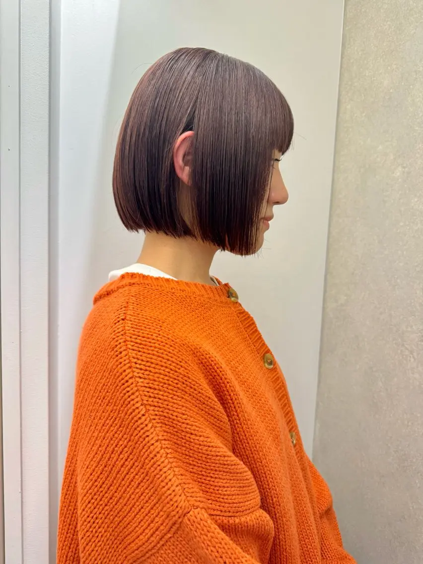 ショート カラー ボブ 顔周りカット/透明感 カラー✂️MEIのヘアスタイル