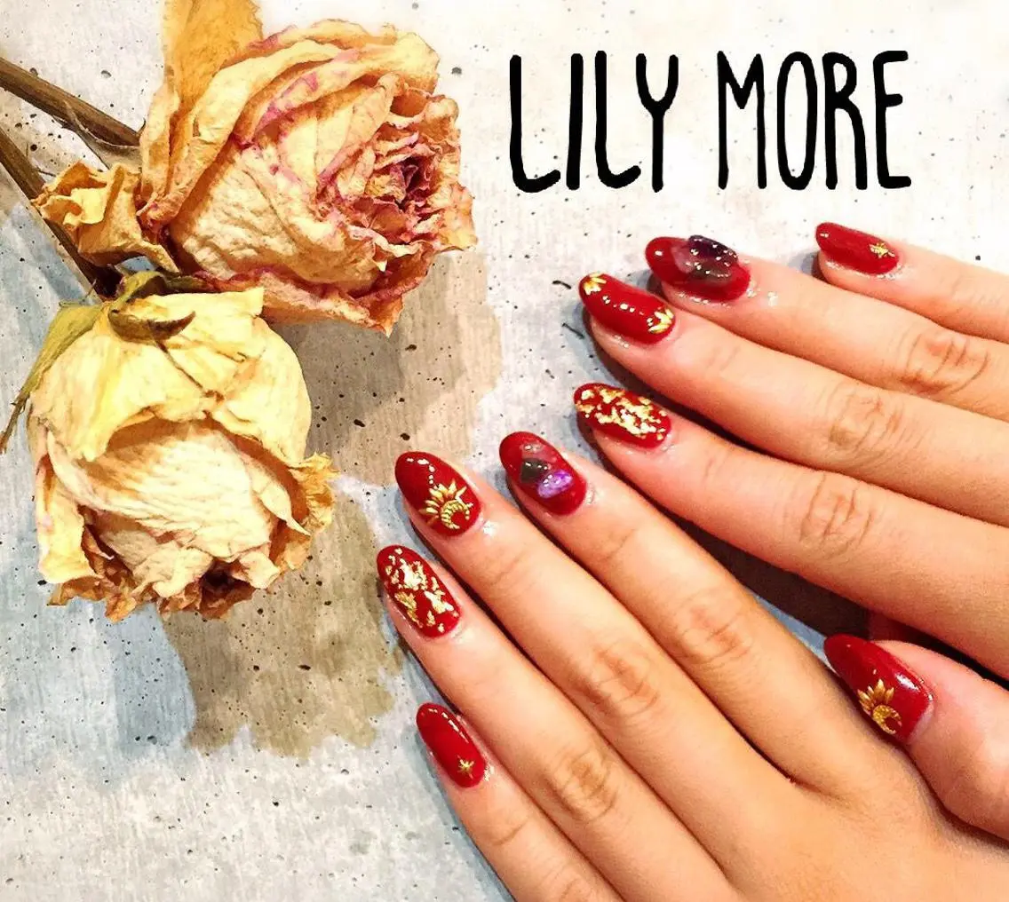 ネイル ボルドー Lily closetのネイルデザイン
