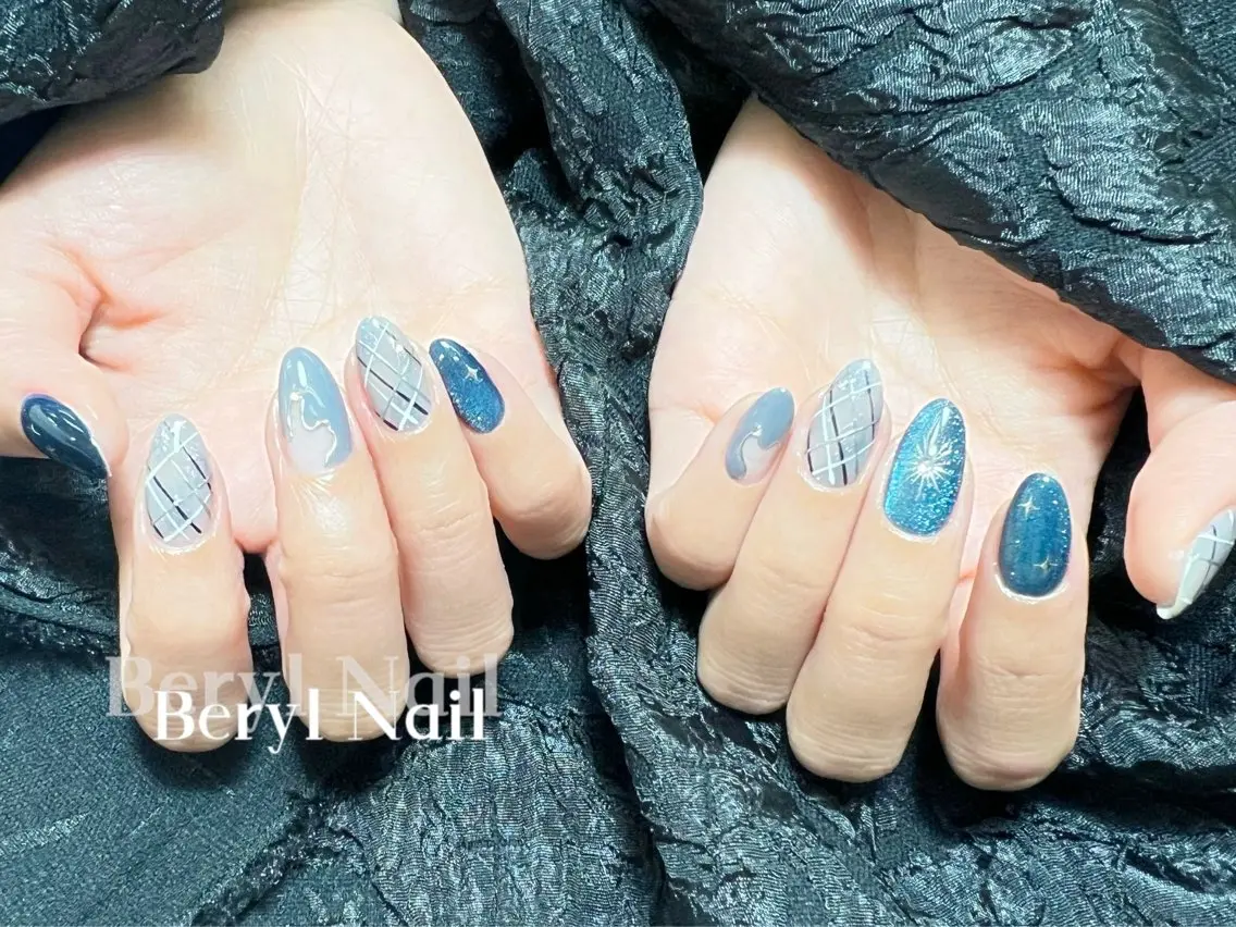 ミディアム Beryl Nail 新大久保のネイルデザイン