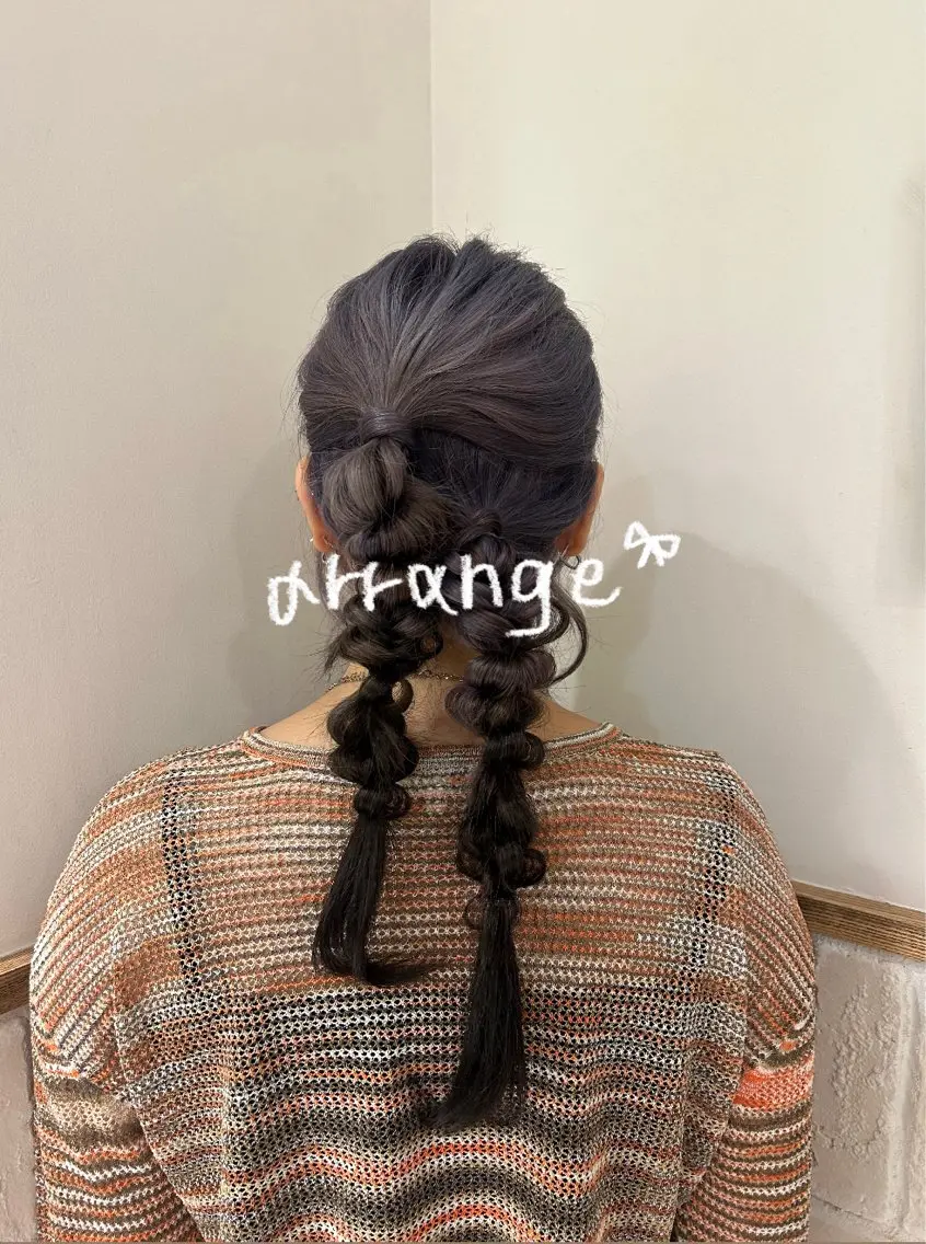 ヘアアレンジ ヘアセット 暖色カラー🪷 オタク美容師🎶のヘアスタイル