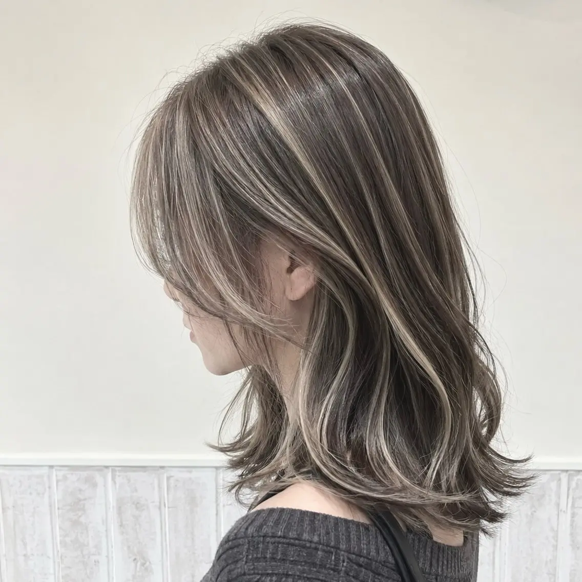 ミディアム カラー カット ヘアカラー 🪞透け感/パーマ 🪞YUMEKAのヘアスタイル