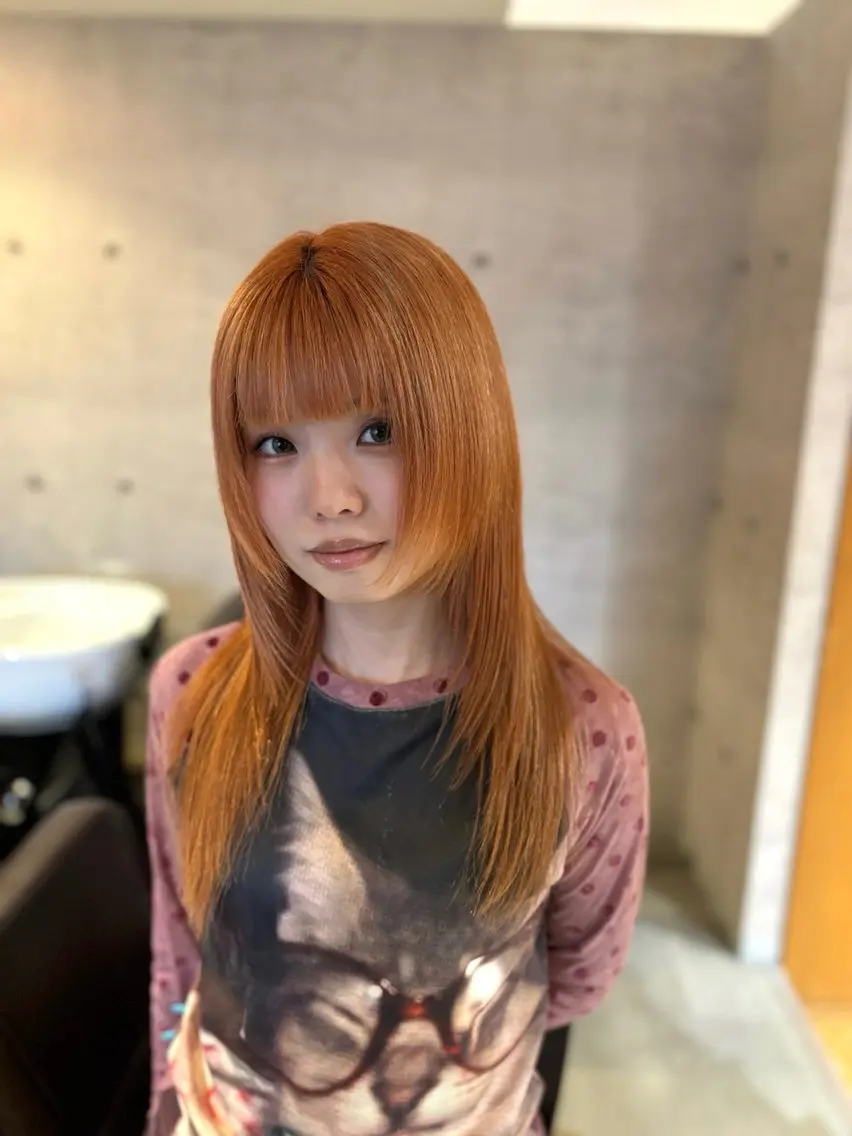 ロング カット ヘアカラー トリートメント Rio/池袋/ レイヤーカットのヘアスタイル