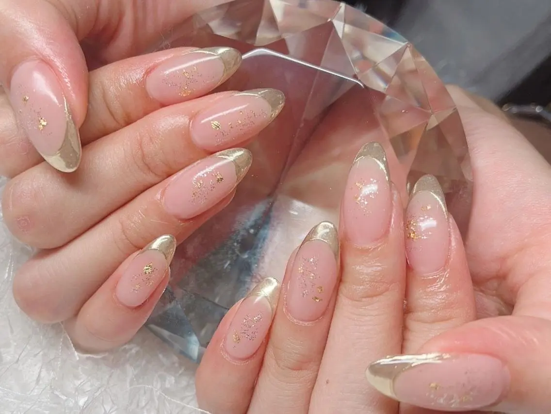 ネイル 長さ出し フレンチネイル ジェルネイル グラデーション 韓国ネイル ハンドネイル Nail&eye Belire 新宿のネイルデザイン
