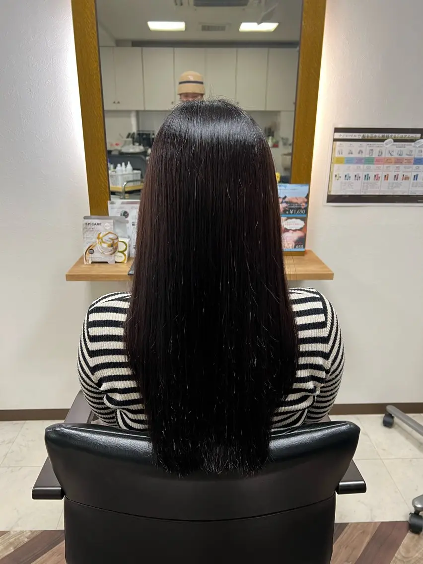 ロング トリートメント 髪質改善/マツパ 垢抜け透明カラー衣笠のヘアスタイル