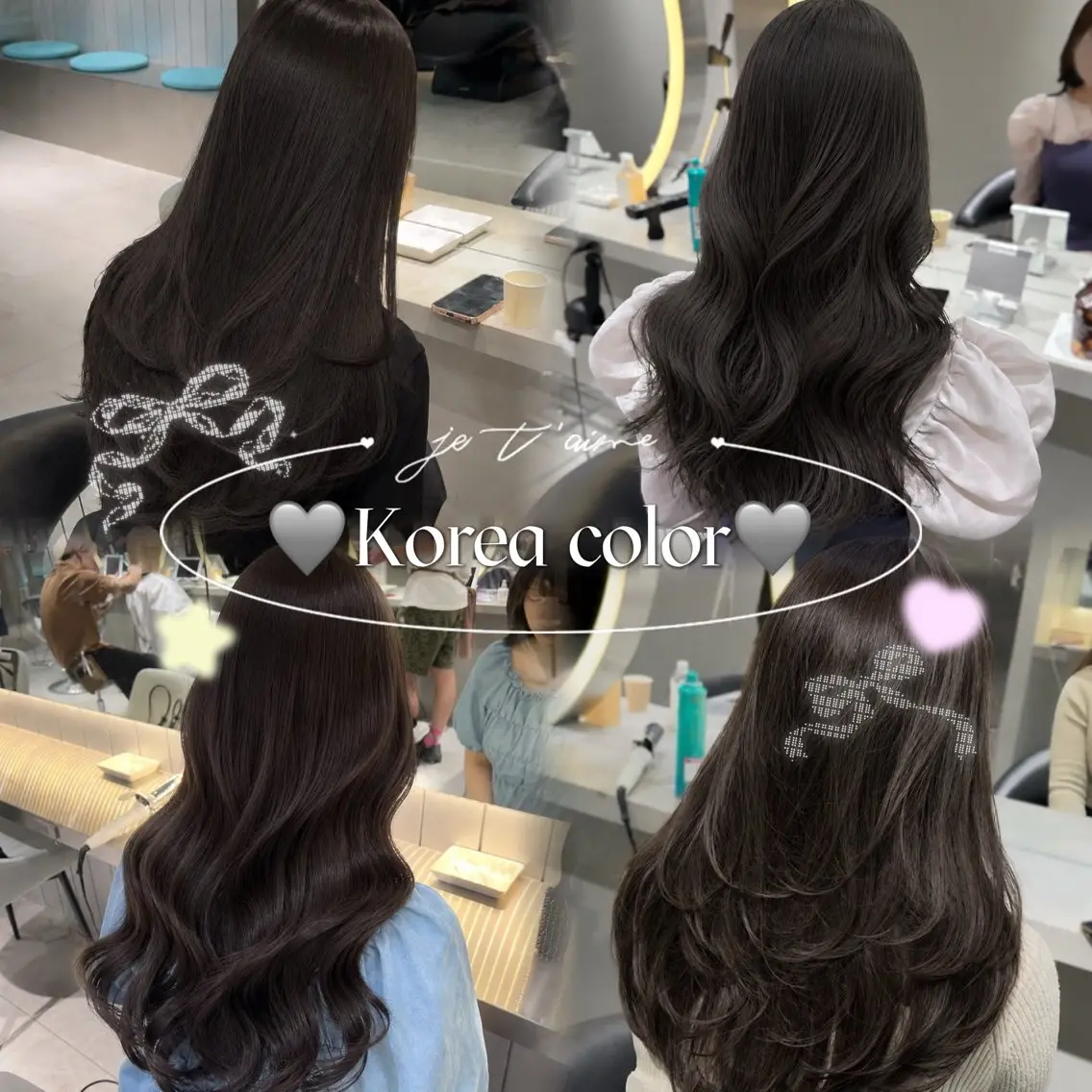 ロング カラー 透明感カラー グレージュ オレンジ ヘアカラー ♡Aira♡Lond /韓国レイヤー/縮毛のヘアスタイル
