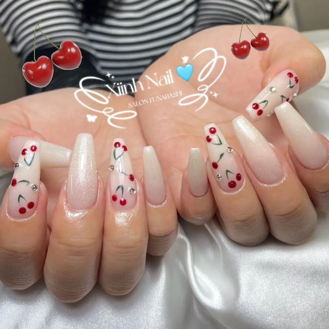 ネイル チークネイル 桜ネイル 長さ出し フットネイル ジェルネイル XIINHNAIL 船橋店　馬詰ちゃんのネイルデザイン
