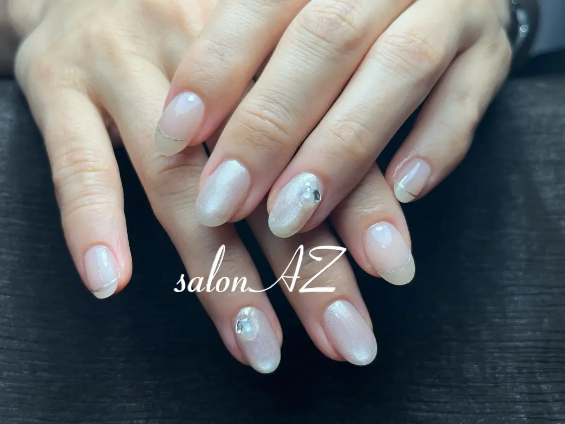 ネイル アートネイル 長さ出し フットネイル フレンチネイル ジェルネイル ハンドネイル salon AZのネイルデザイン