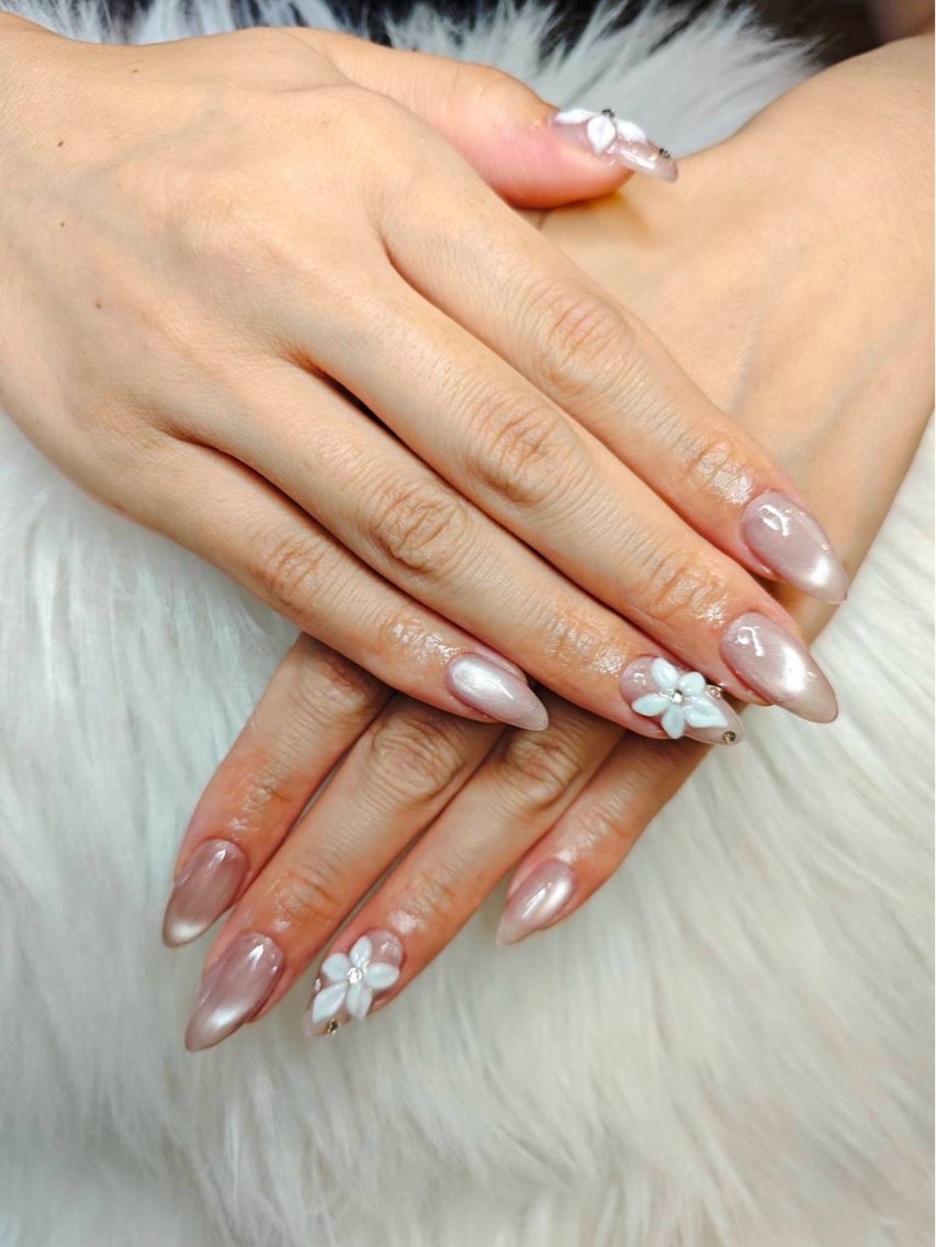 ネイル ハンドネイル マグネットちゅるん系 /salonmoriのネイルデザイン