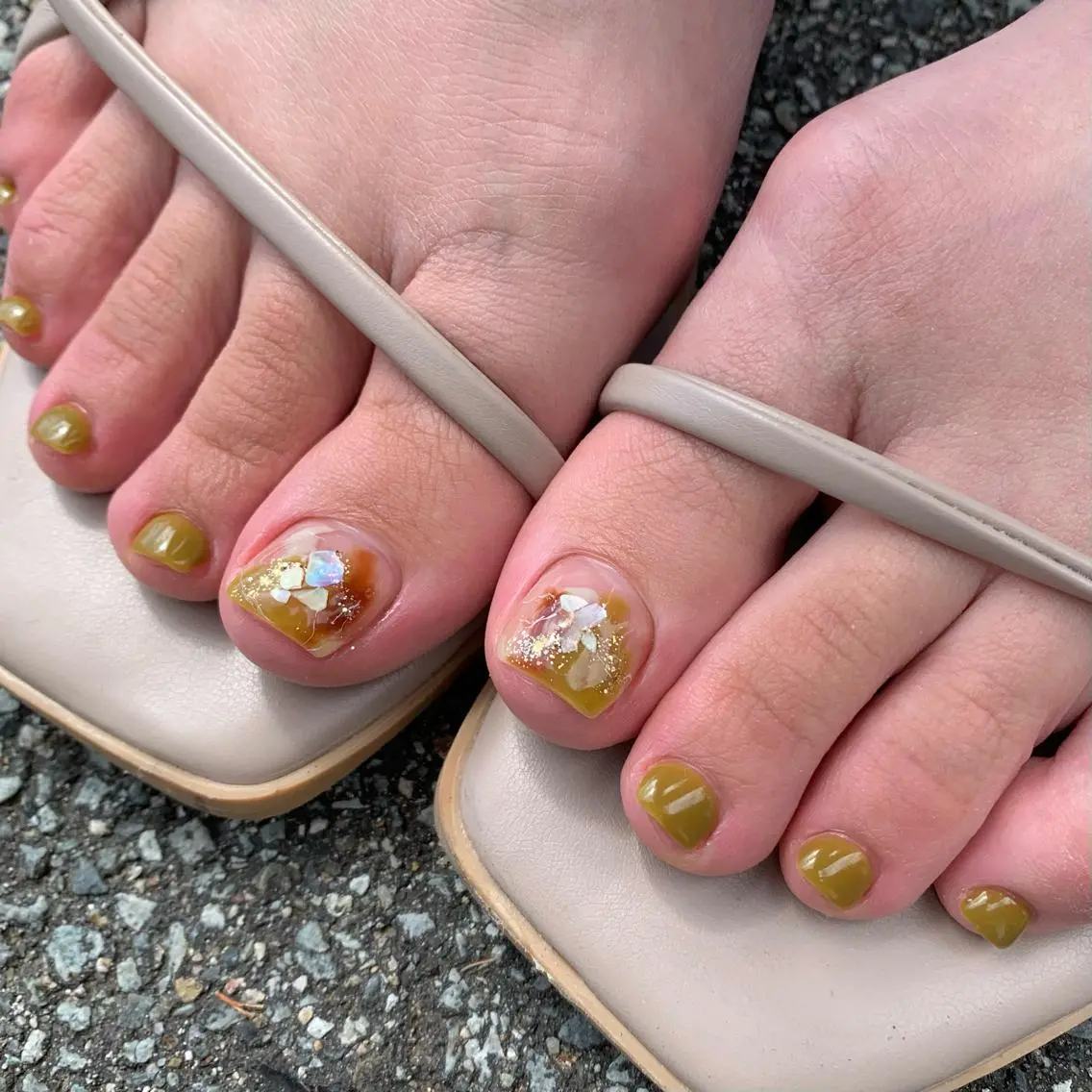 🟠【5月限定 ✨FOOT-パラジェル】持ち込みデザインコース¥7,700🍊(オフ有ケア込)の写真