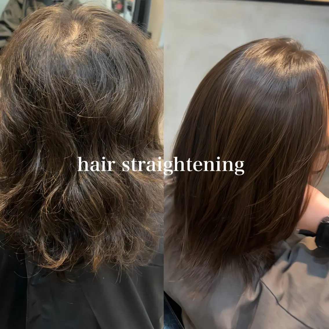 ミディアム 縮毛矯正 縮毛矯正 林田 もものヘアスタイル