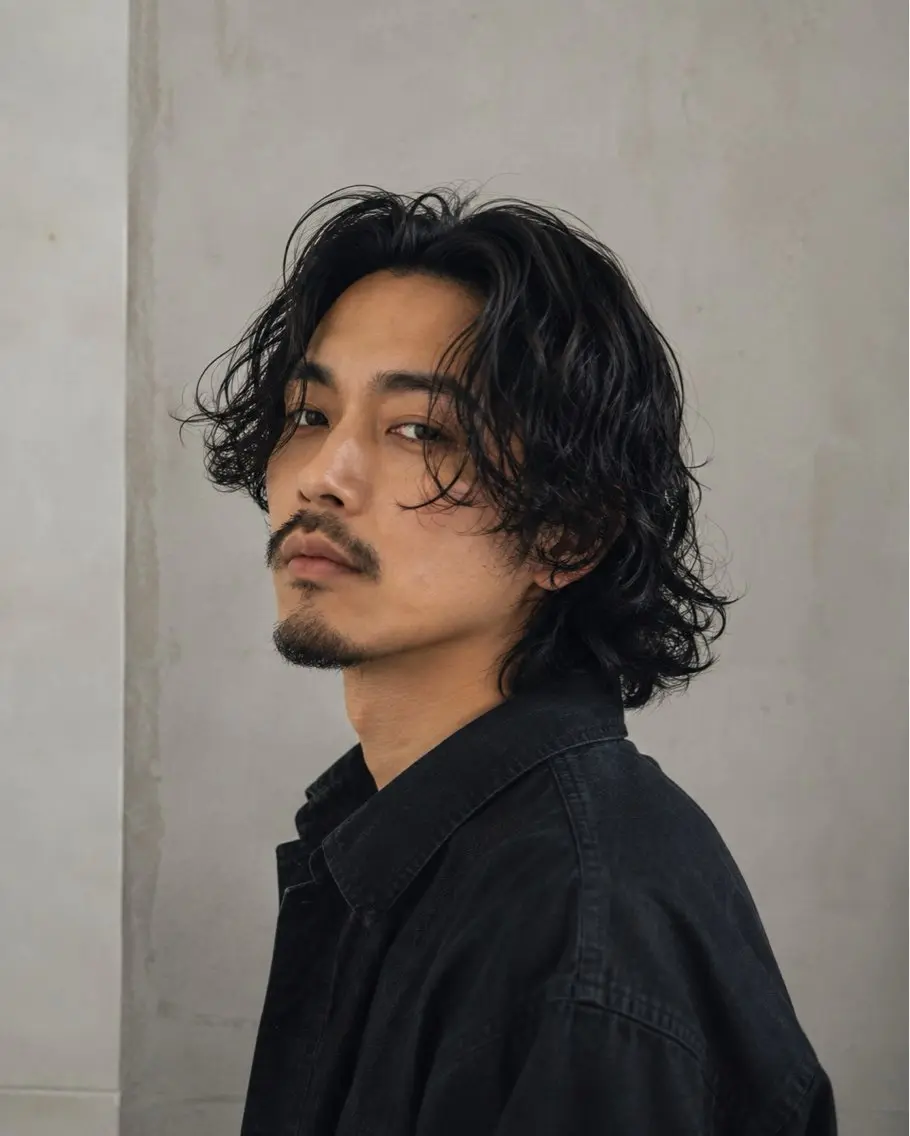 ショート パーマ メンズ カット パーマ REMIパーマ・ ボブレイヤー・メンズのヘアスタイル