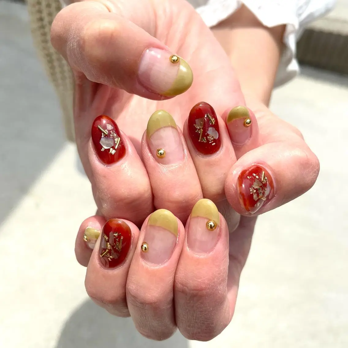 ネイル ハンドネイル Sea  nail by emaのネイルデザイン