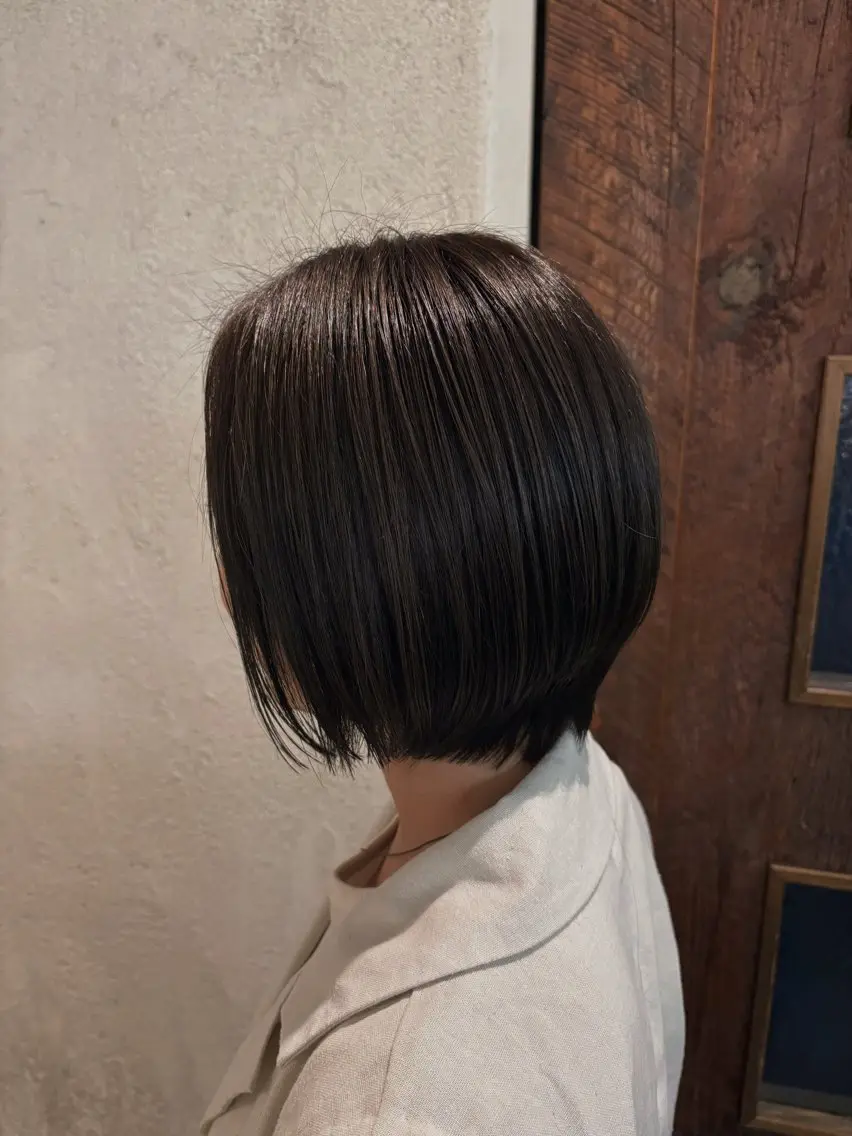 ショート 切りっぱなしボブ ボブ 中宗 哲平のヘアスタイル