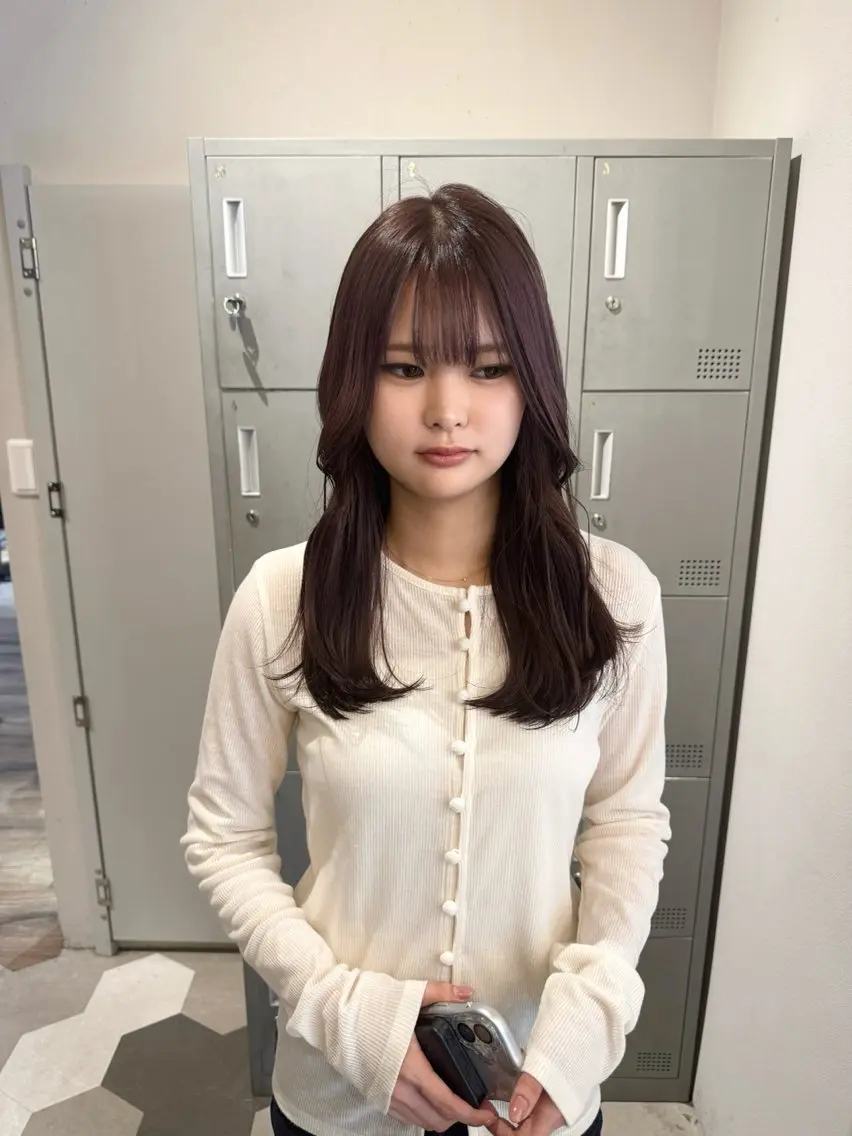 セミロング カット ヘアカラー 【天満1艶髪】潤艶/ 髪質改善🌹釣本竜哉のヘアスタイル
