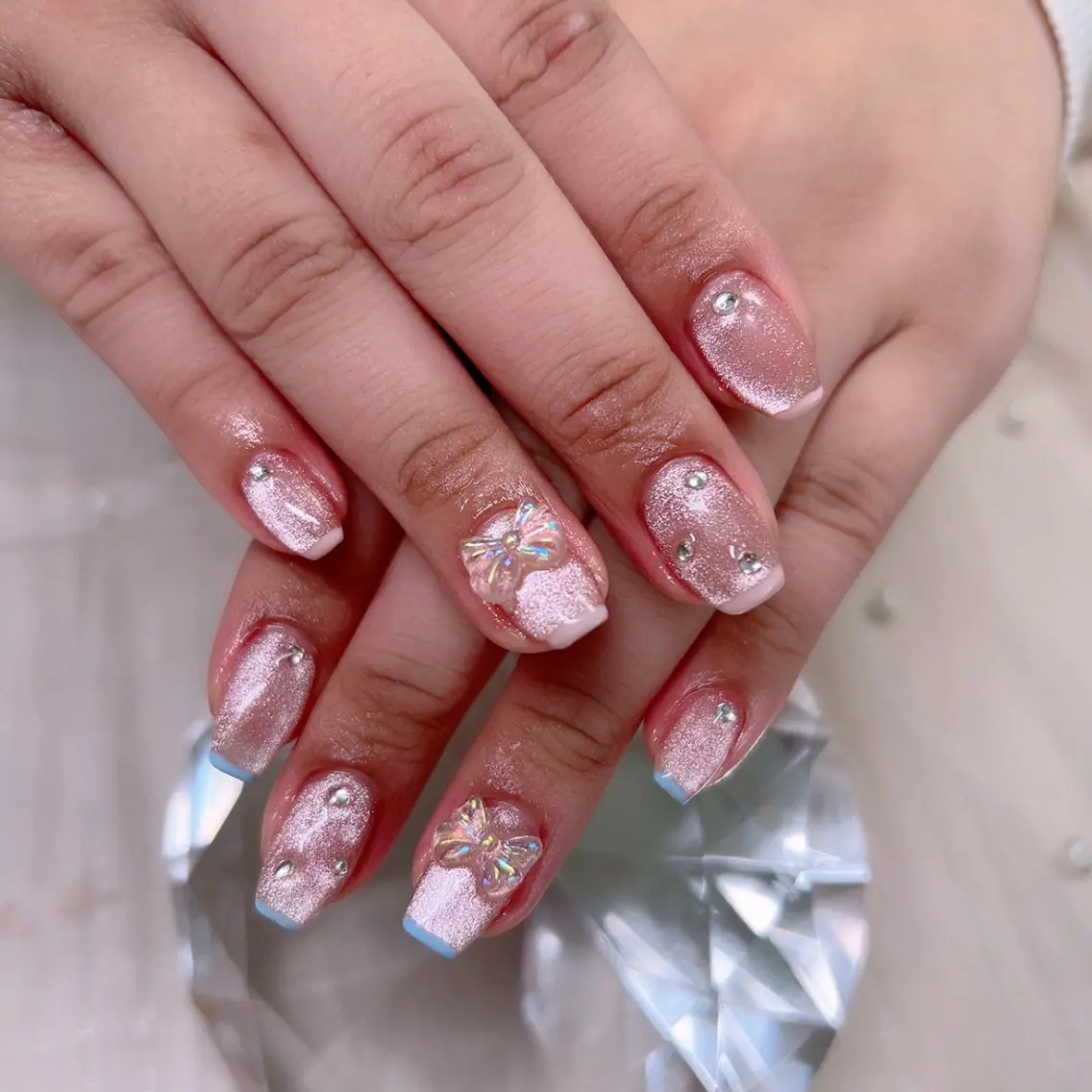 ネイル フレンチネイル マグネットネイル オフィスネイル シンプルネイル Cute Tips nailのネイルデザイン
