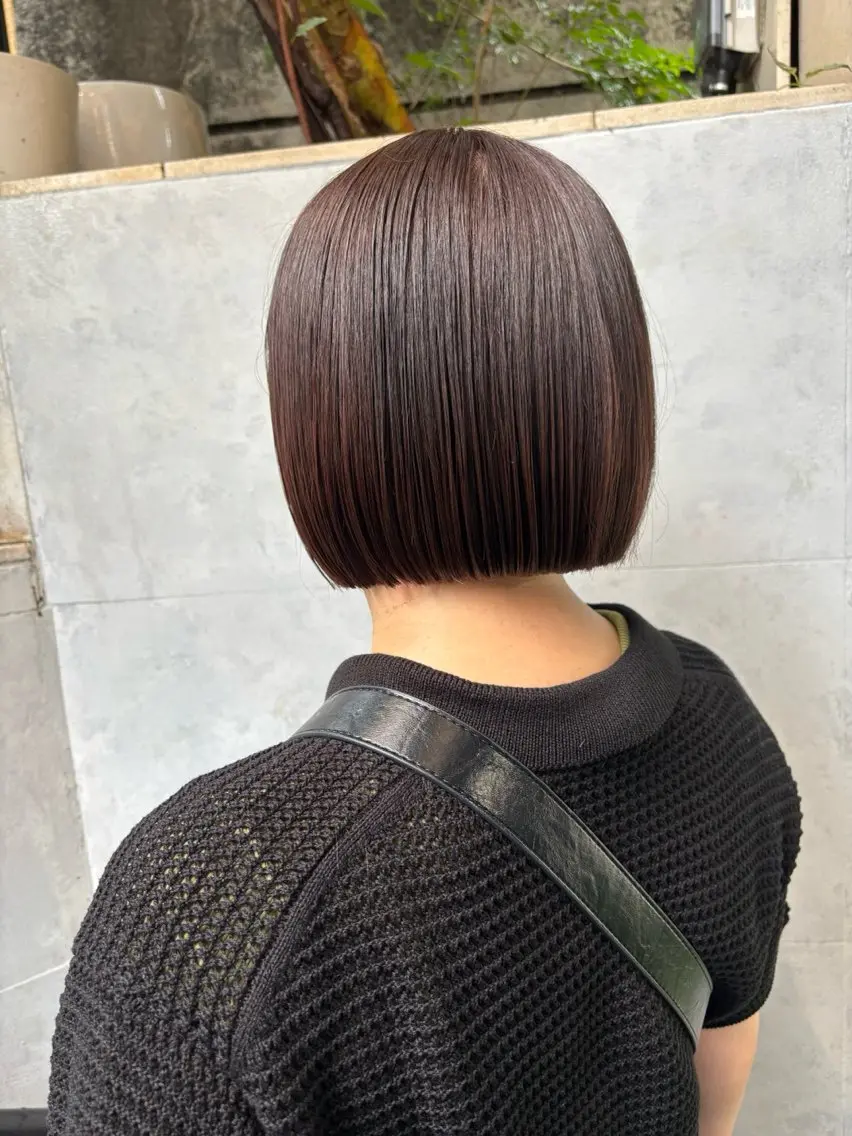 ショート カラー ボルドーカラー ボブ カット ヘアカラー ボブ×レイヤーカット 透明感カラー/Fuuのヘアスタイル