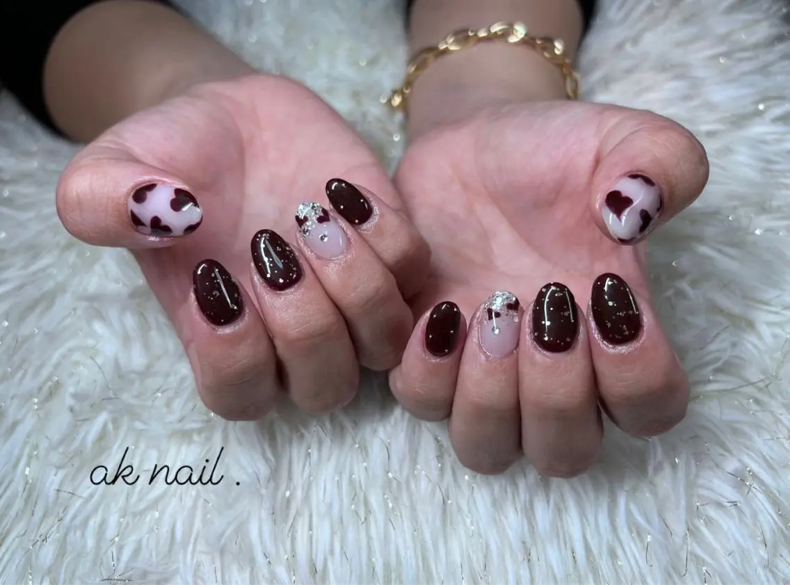 ショート ネイル ハート ak nail .のネイルデザイン