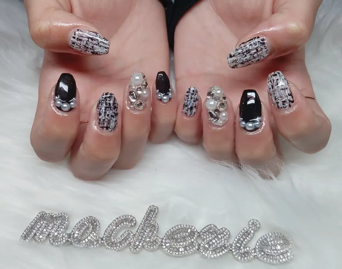 ネイル ツイードネイル ハンドネイル Nail Salon macherieのネイルデザイン