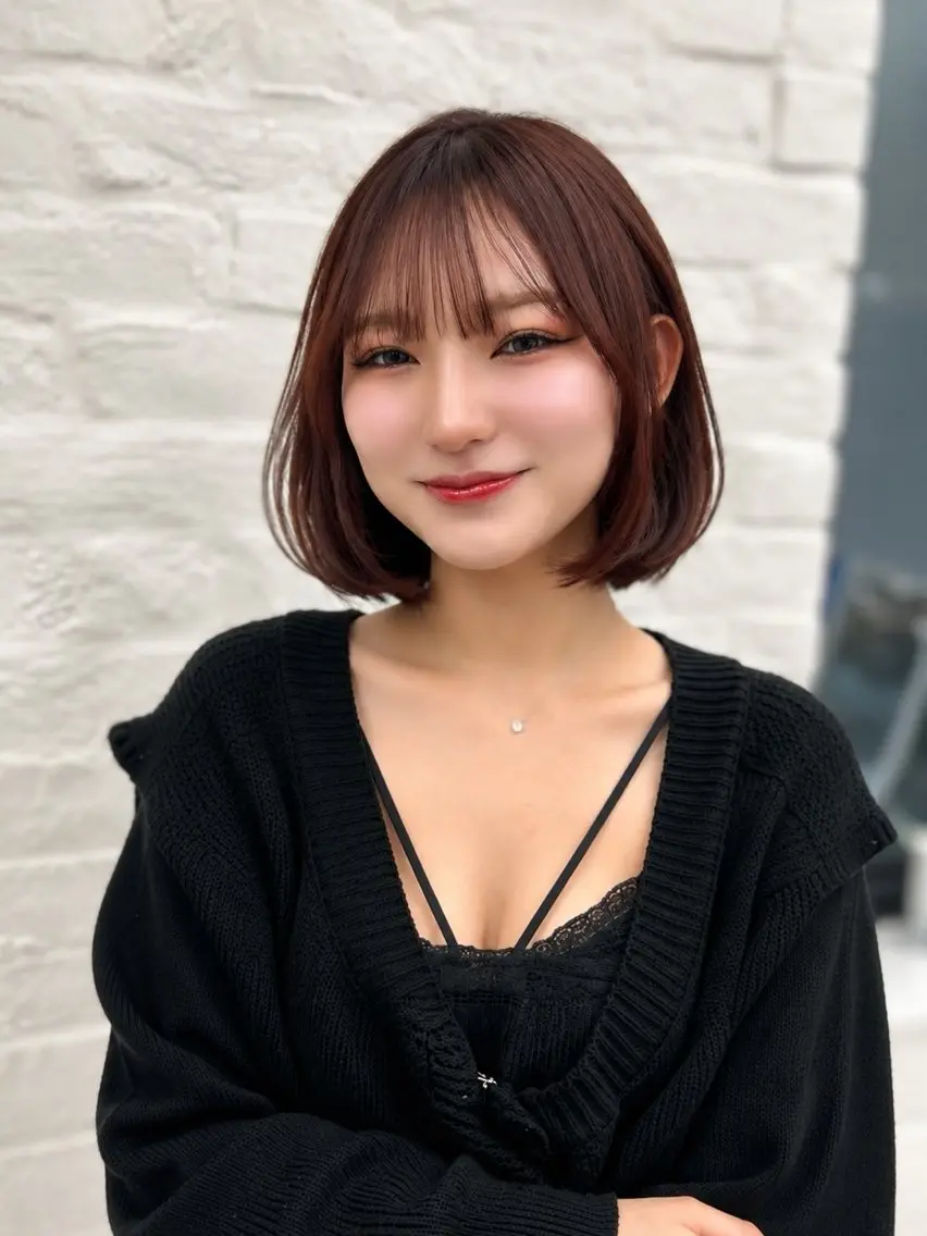 ショート 韓国ヘア🇰🇷／ 艶カラー鈴木萌愛🩶のヘアスタイル