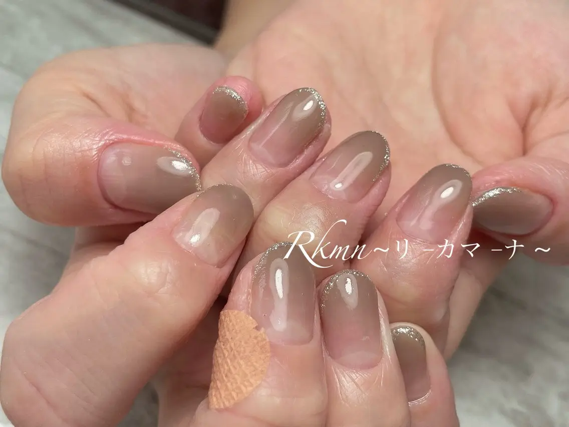 ネイル アートネイル グラデーション ラメ(グリッター) 春ネイル ハンドネイル フットネイル ハンドケア Rkmn ~リ-カマ-ナ~のネイルデザイン