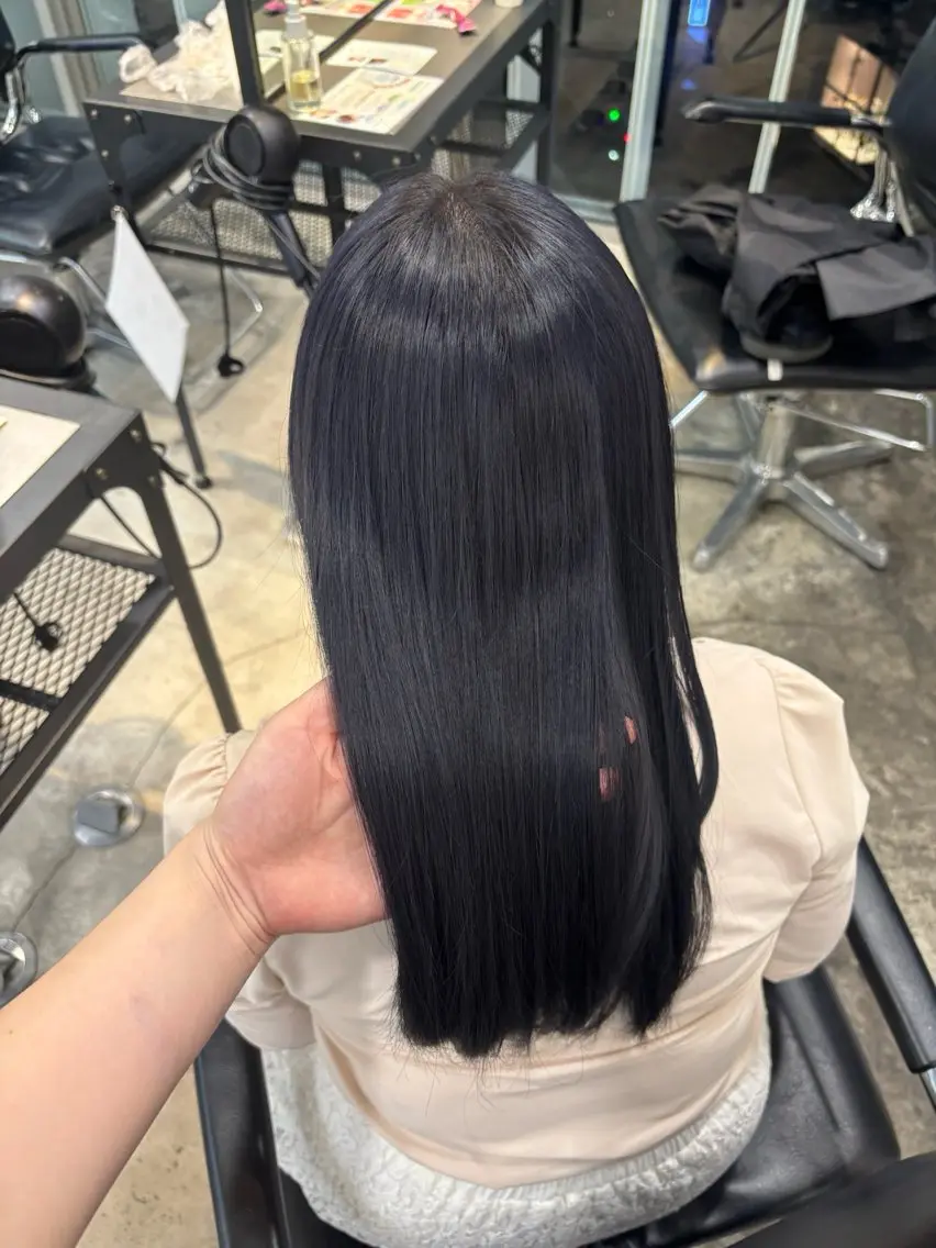 セミロング カラー ヘアアレンジ ヘアカラー 💟艶髪ワンカラー 💟/ミオのヘアスタイル
