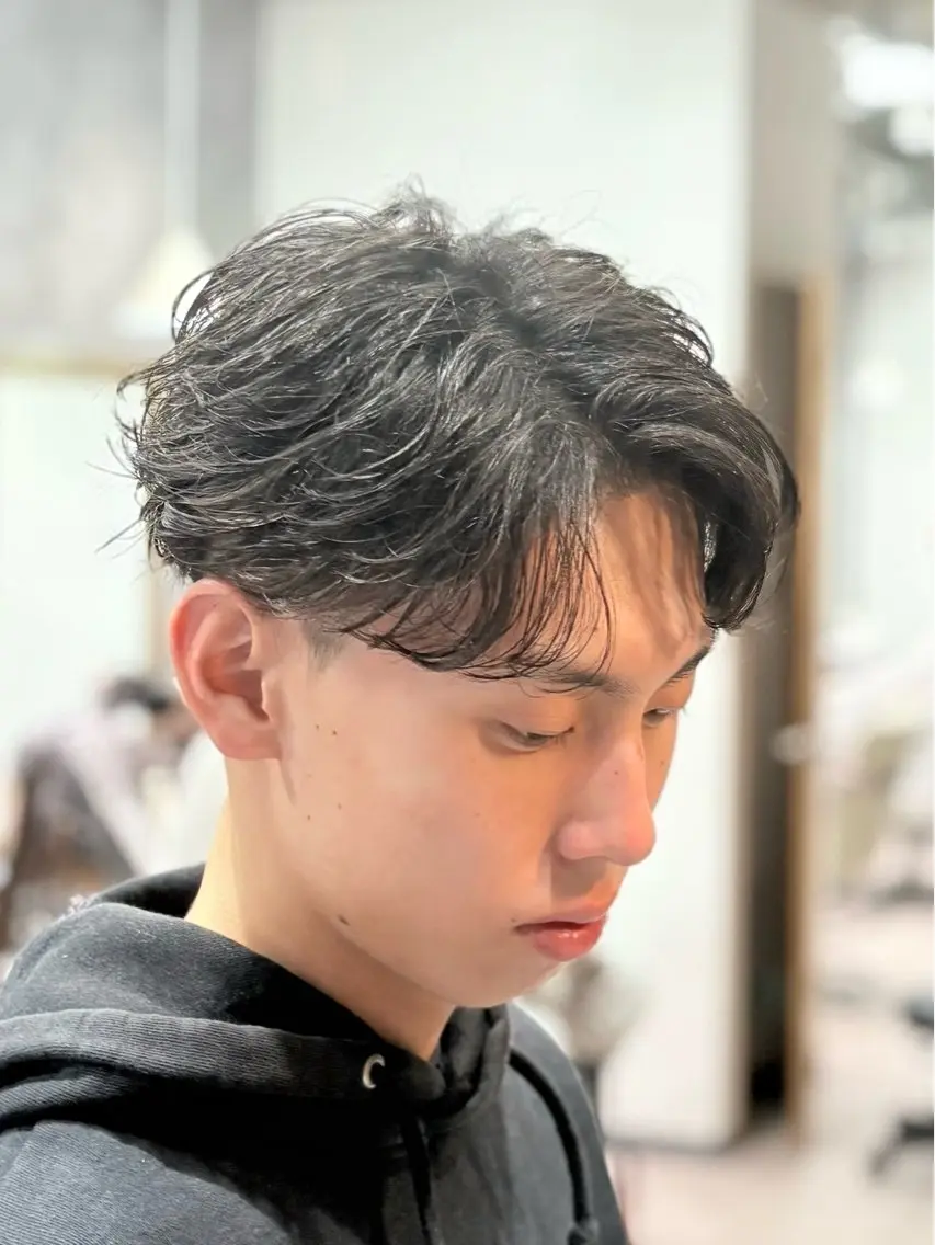 パーマ メンズ 船橋　メンズパーマ 井川哲也のヘアスタイル