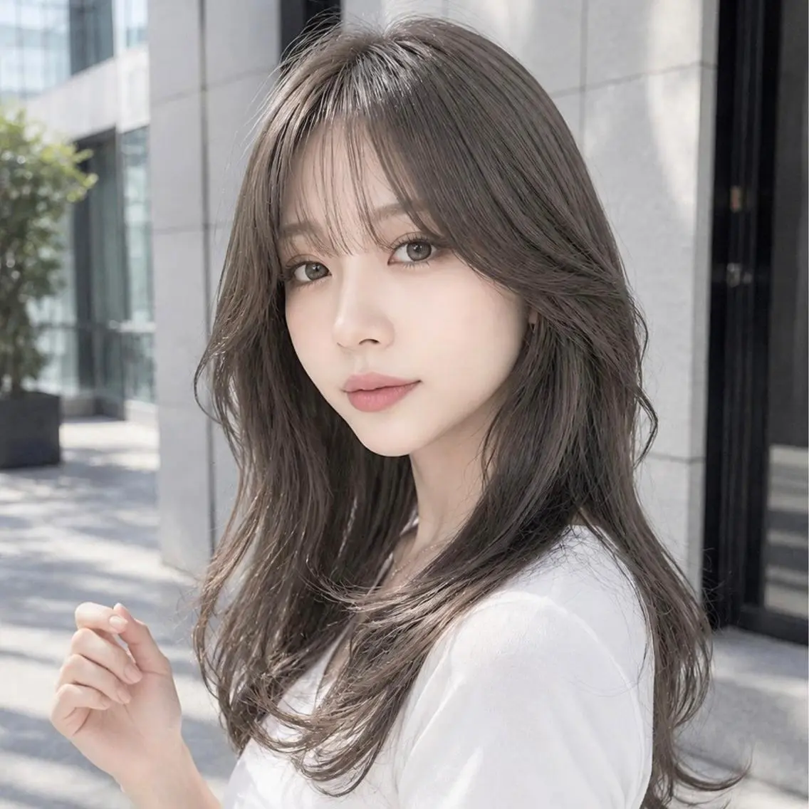 ロング カラー SOURCE枚方🫧 透明感カラー/ケアのヘアスタイル
