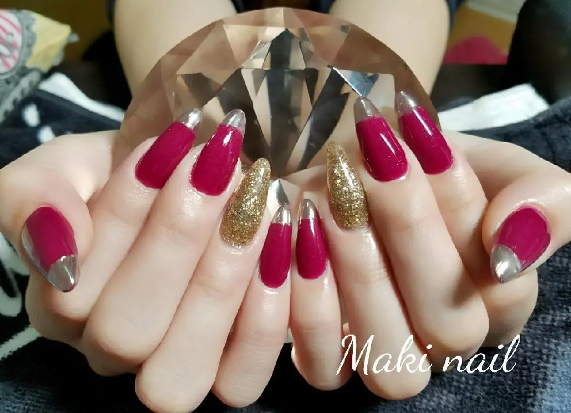 ネイル ロング スカルプネイル シンプルネイル . MAKI NAILのネイルデザイン
