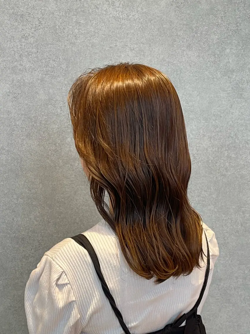 ミディアム ヘアカラー ナチュラル*艶* 蒲生四丁目*山保美月のヘアスタイル