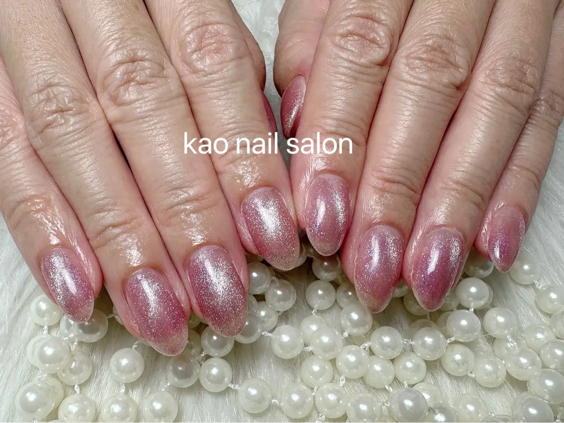 ネイル マグネットネイル オフィスネイル ハンドネイル kao nail マグネット/長さだしのネイルデザイン
