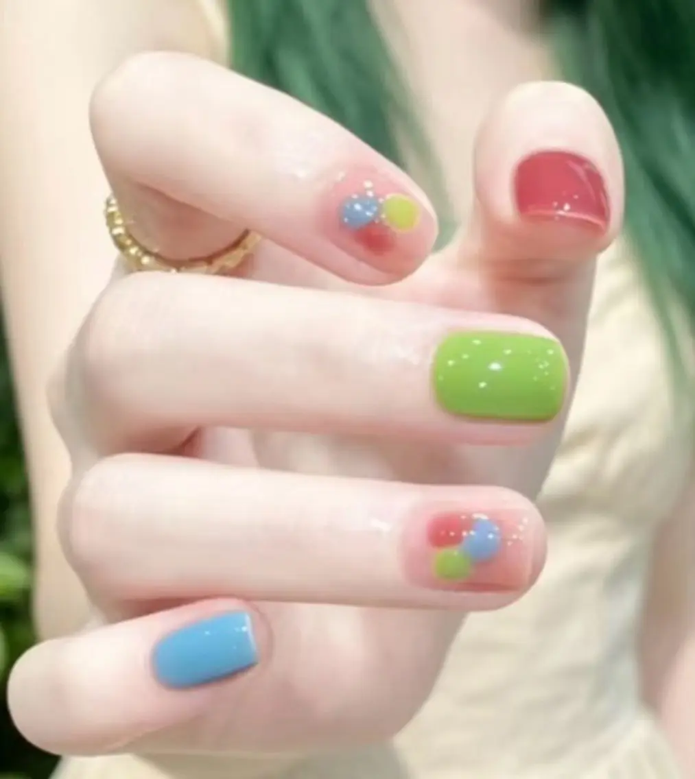 ネイル ハンドネイル H3 Nail Tsuki🦋💙のネイルデザイン