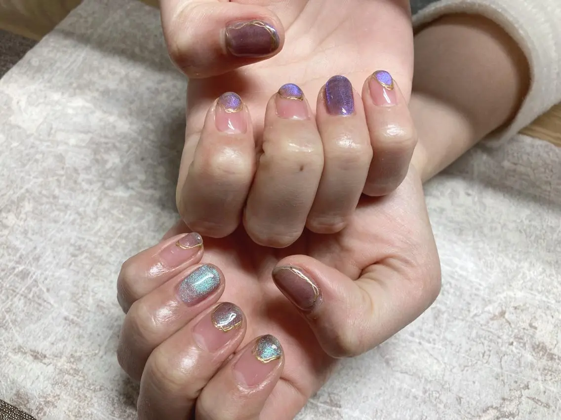 ネイル フットネイル ジェルネイル 韓国ネイル マグネットネイル ミラーネイル ハンドネイル mogunail &blowのネイルデザイン