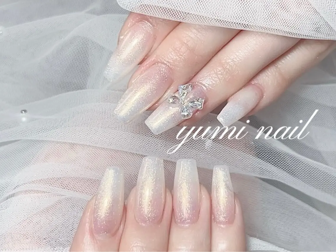 ネイル ハンドネイル 𝐲𝐮𝐦𝐢🎀 長さ出しデザイン専門のネイルデザイン