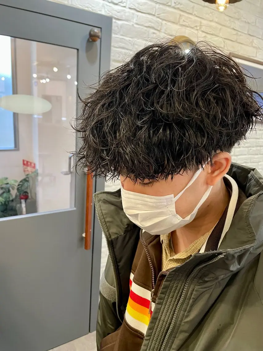 パーマ メンズ メンズパーマ 波巻きパーマ カット パーマ 【マンツーマン接客】 ✂︎🟡酒井司🟡のヘアスタイル