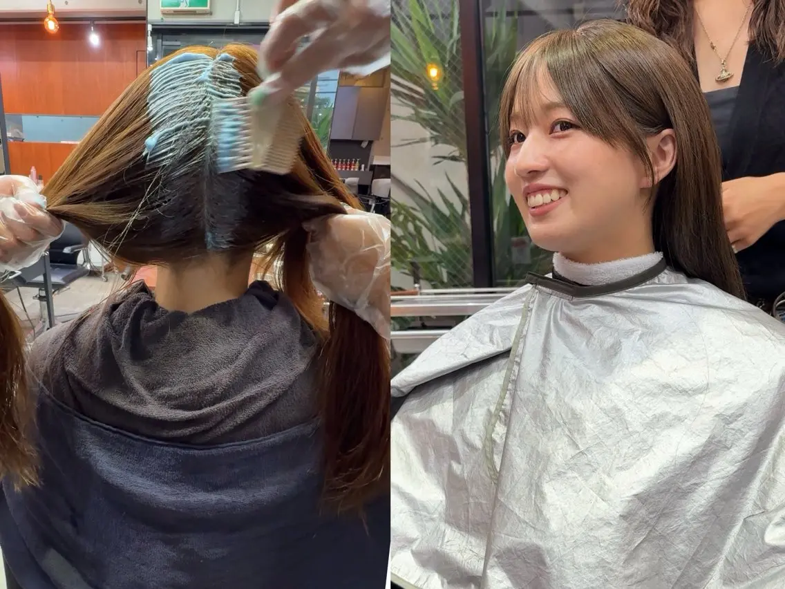 ロング ロングレイヤー アッシュ アッシュブラウン ラベンダーベージュ ボブ カット ヘアカラー レイヤーカット\ウル フ　chinatsuのヘアスタイル