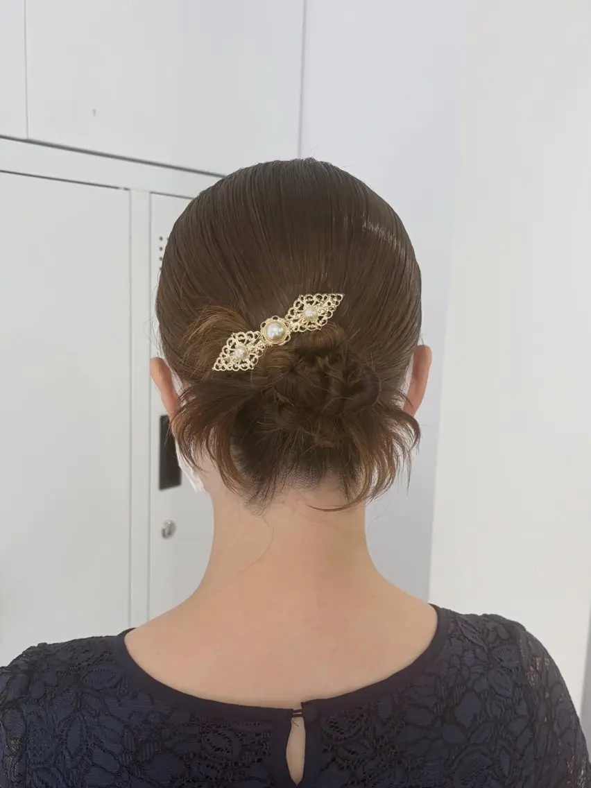 ミディアム ヘアアレンジ ヘアセット グレージュ/ベージュ /経堂/sana🌱のヘアスタイル
