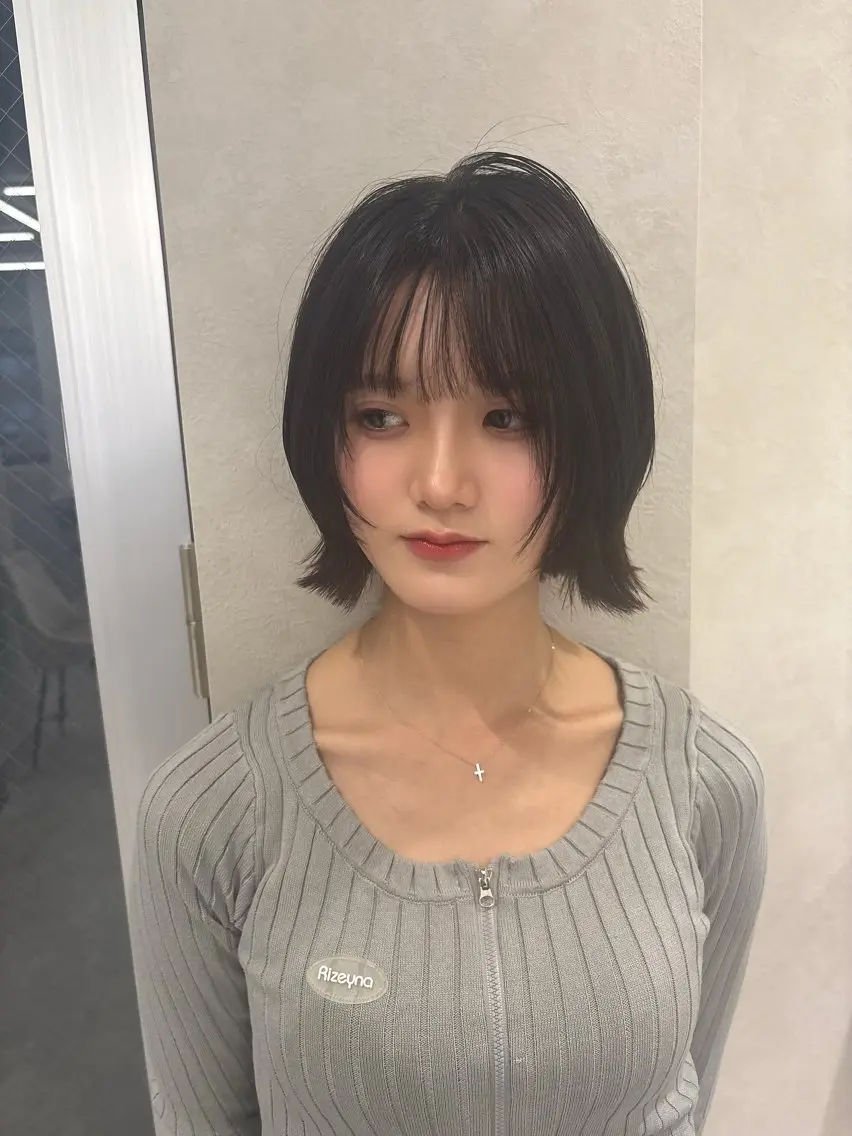 ショート ボブレイヤー ボブ 韓国風ヘア レイヤーカット Yuta✂︎ 韓国レイヤー🪽のヘアスタイル