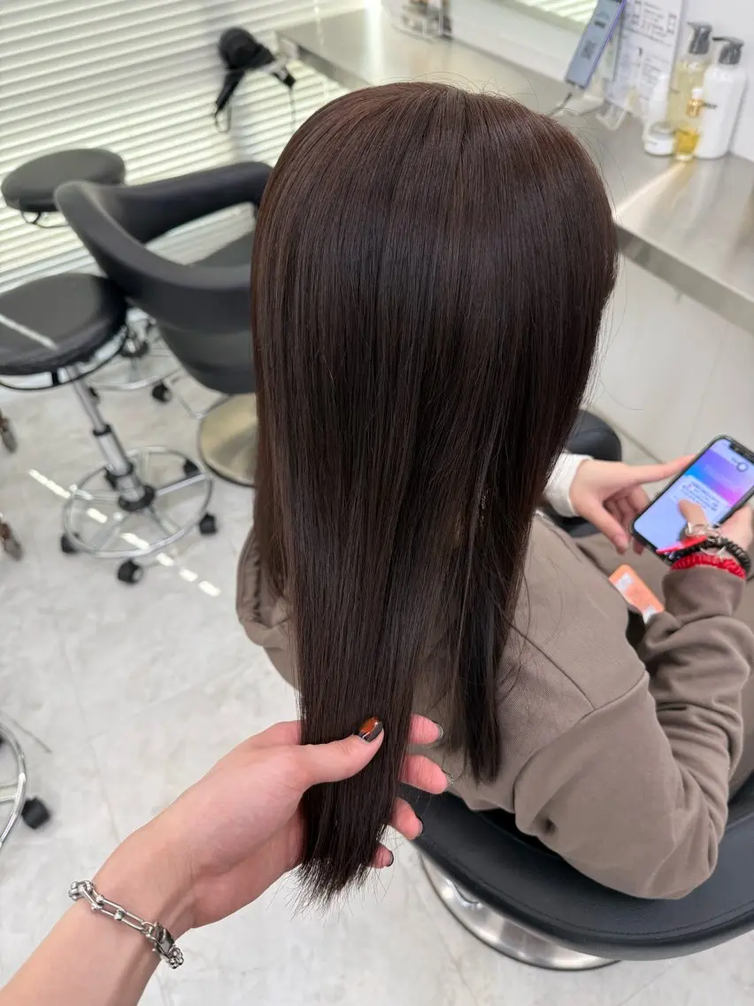 ロング カラー ヘアカラー トリートメント 中韓レイヤー/ ブラウン🤎はやとのヘアスタイル