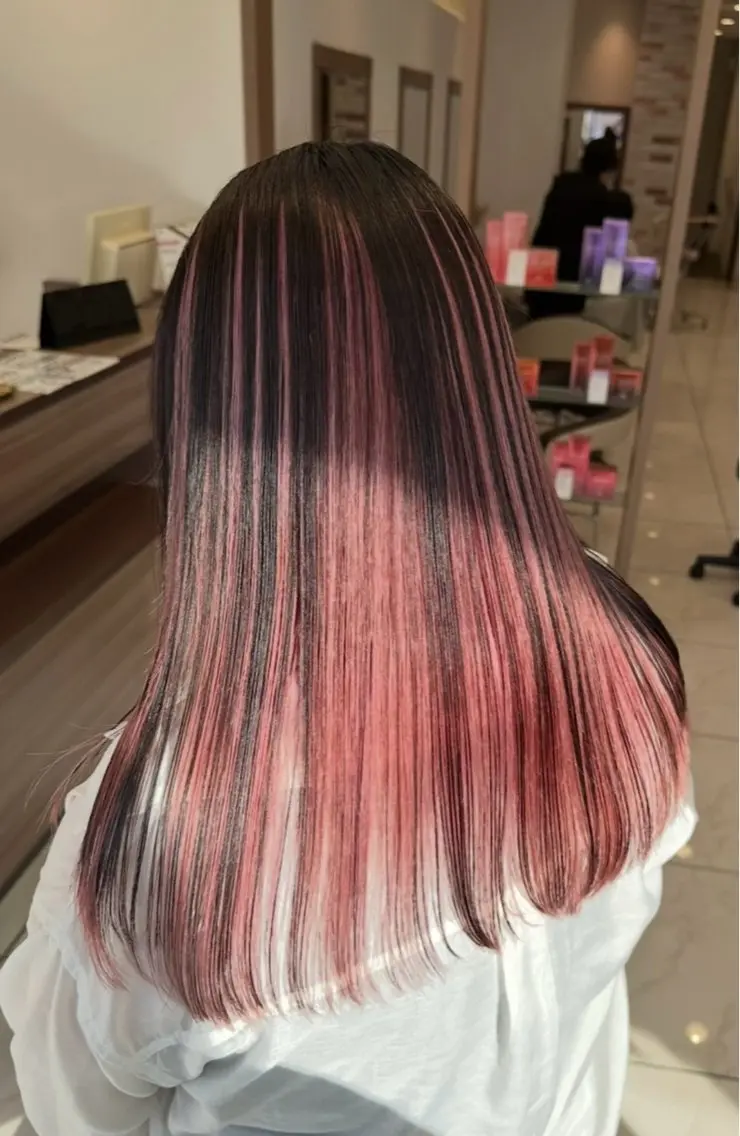ミディアム カラー ヘアカラー トリートメント ブリーチ🎨デザイン カラー/れいじ🩶のヘアスタイル