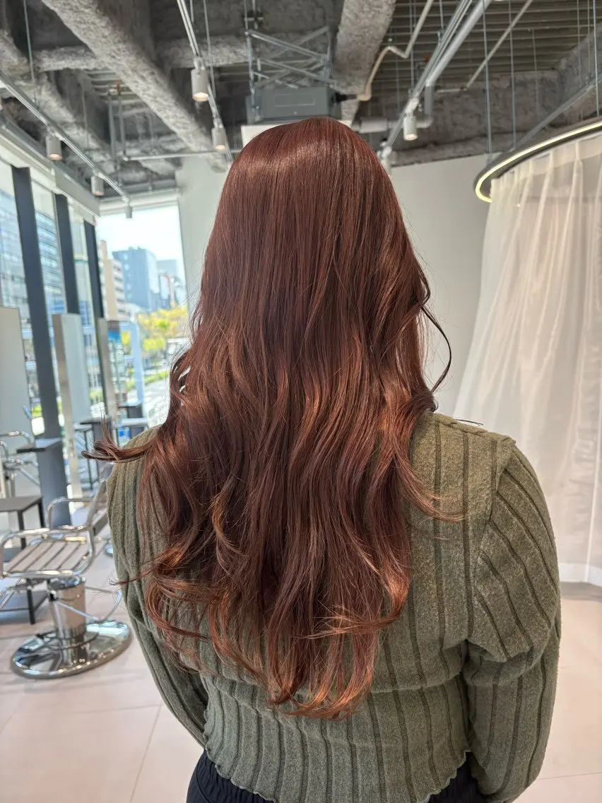 ロング カラー カット ヘアカラー 韓国レイヤー🇰🇷 ✨🎀カナヤのヘアスタイル