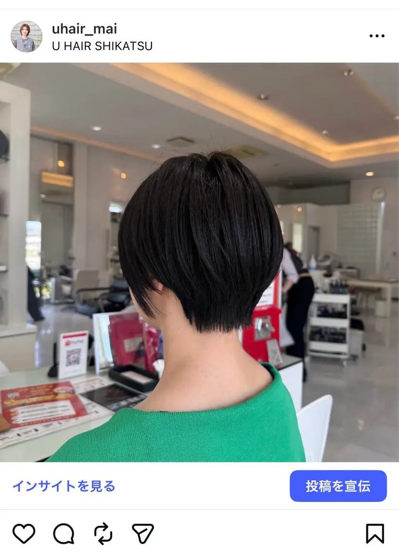 ショート カラー カット ヘアカラー トリートメント 佐々木 麻衣のヘアスタイル