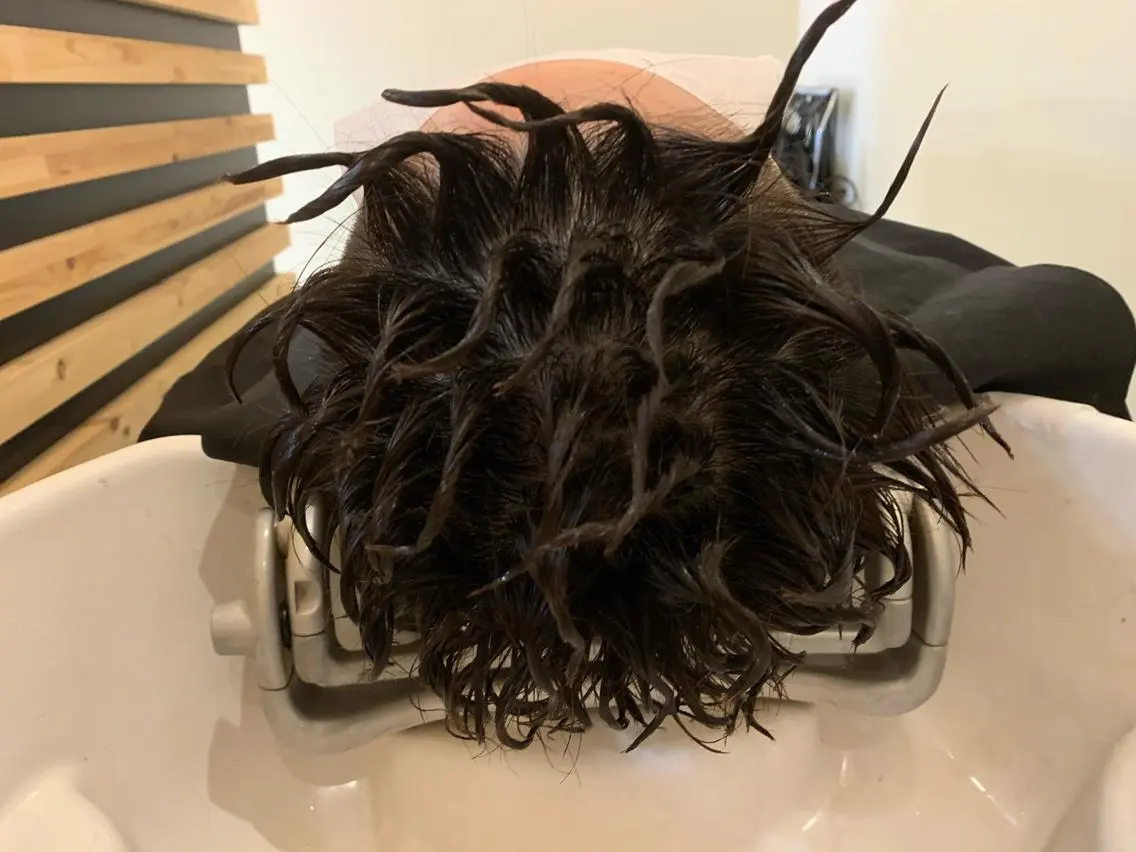 ショート カラー メンズ カット パーマ 大久保 隆蔵のヘアスタイル