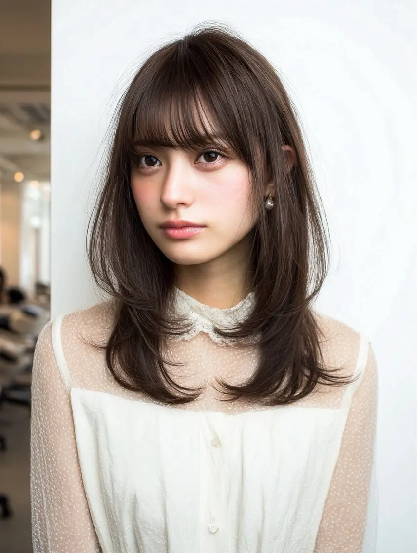 カラー ヘアカラー 透明感×艶カラー ✨️美髪縮毛🍒リオのヘアスタイル