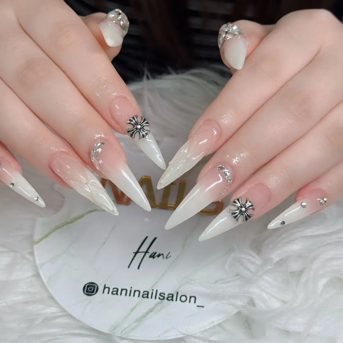 ネイル フットネイル フレンチネイル グラデーション 韓国ネイル ロングネイル ハンドネイル Hani Nail Salonのネイルデザイン