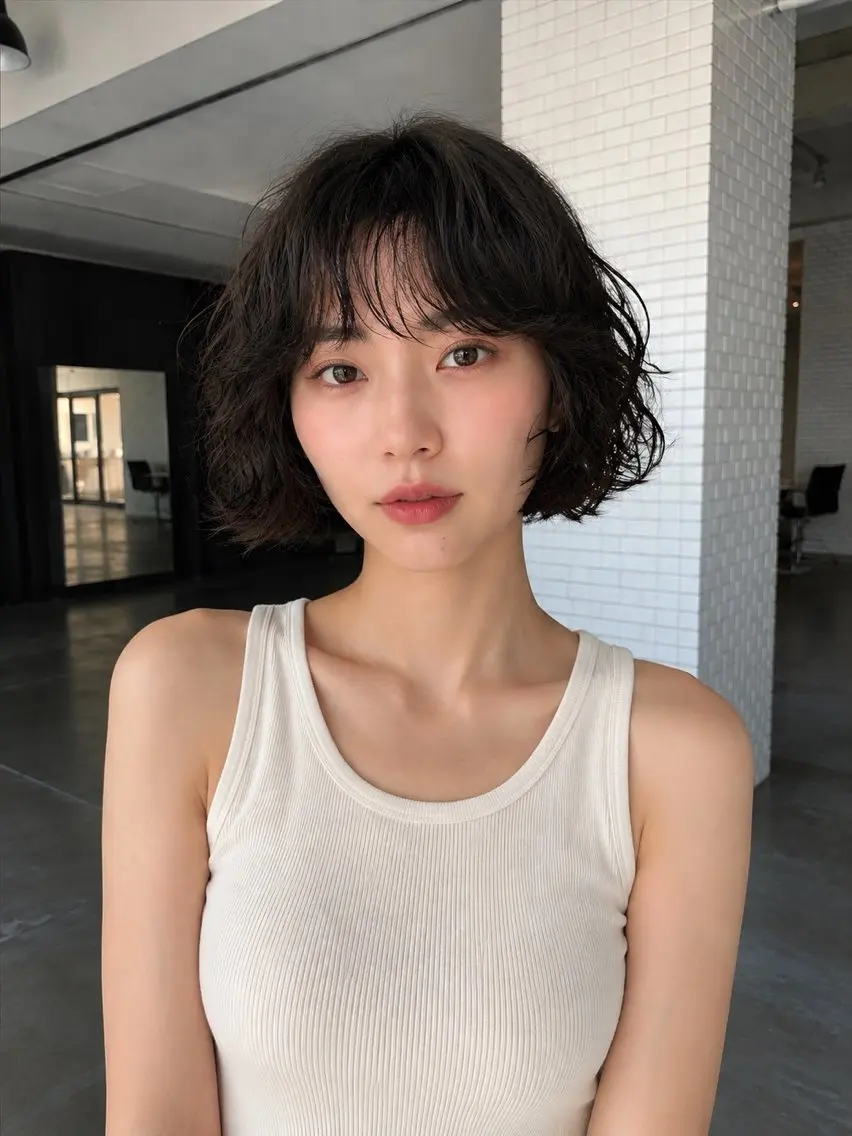 ショート パーマ ボブパーマ ／池田翔太のヘアスタイル